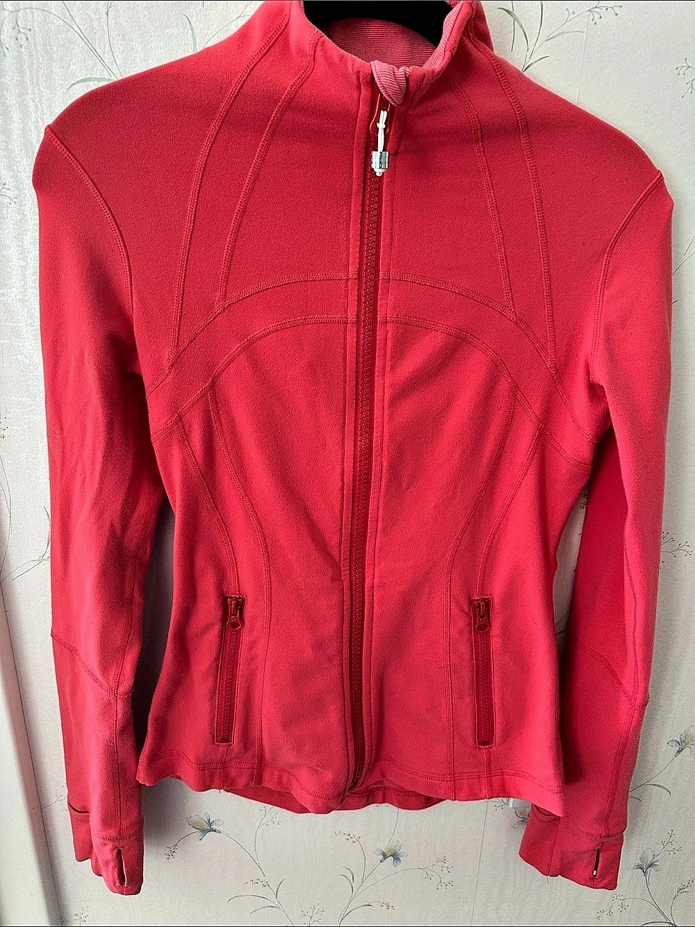 lululemon Define Jacket Red Size 4 Athletic Jacket